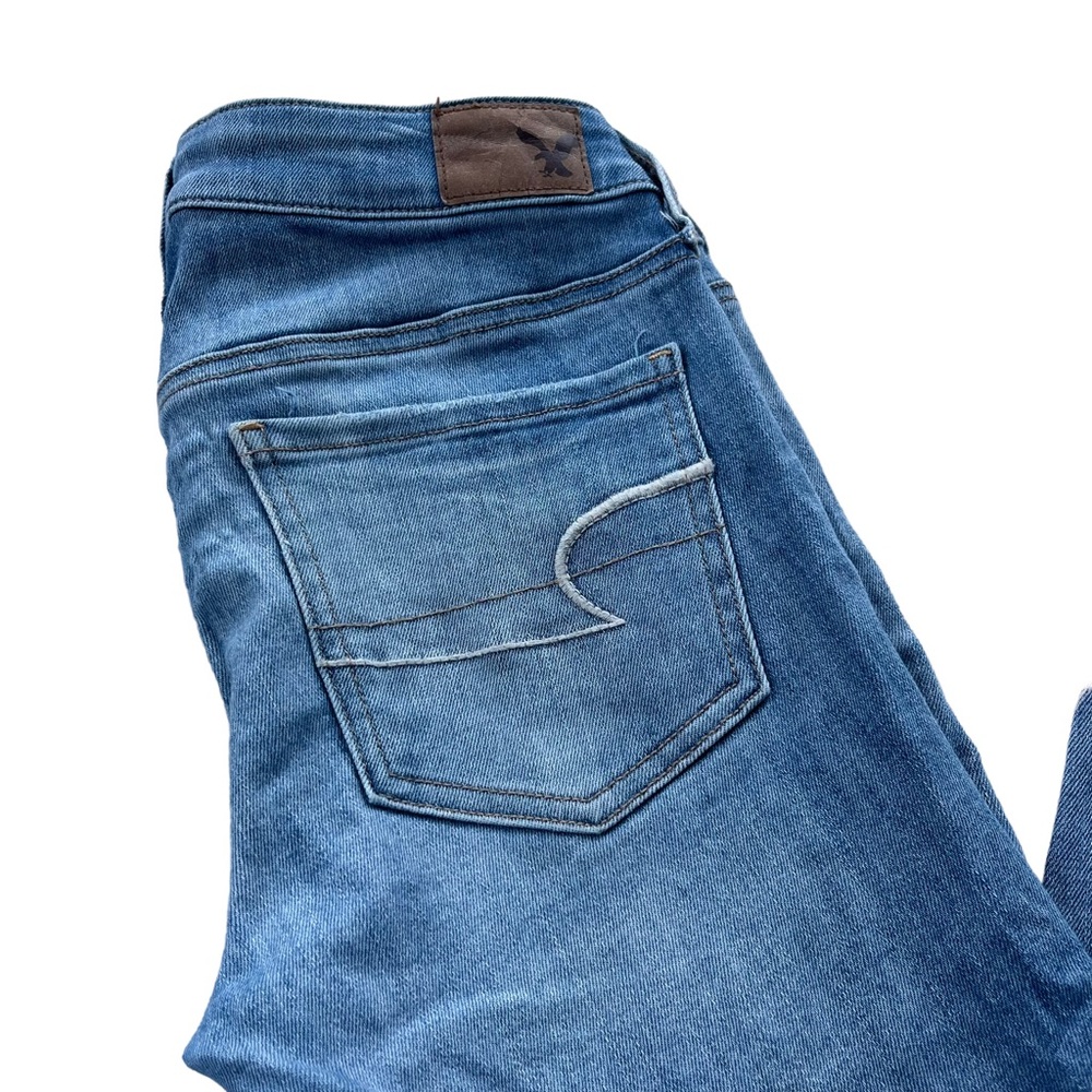 American Eagle Women’s Size 4 Regular Light Wash Super Super Stretch Jeggings - Picture 11 of 15